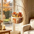 thumbnail image 5 of SDJMa Fall Patchwork Basket Door Hanger, 7.87" Rustic Wooden Door Sign for Autumn Harvest Thanksgiving Halloween Farmhouse Home Front Door Window Hanging Decor, 5 of 5
