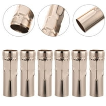 Toyvian 6Pcs Decorative Golden Candle Base Sleeves for Retro Candle Chandelier