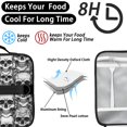 thumbnail image 4 of Skull Gothic Pattern Insulated Lunch Bag with Shoulder Strap and Bottle Holder,Bento School Lunch Bag Box,11x9.5x3.5 Inches, 4 of 5