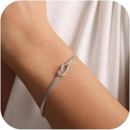Dainty Bracelets for Women Women'S Bracelet Gold Plated Love Knot Bracelet Delicate Chain Unlimited Bracelet Adjustable Gold Jewelry Gift for Women