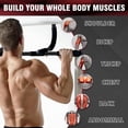 thumbnail image 3 of DZORUN Pull Up Bar for Doorway Upper Body Doorframe Chin-Up Bar Core Fitness Workout Strength Equipment Indoor Adjustable Trainer for Home Gym(Black), 3 of 7