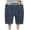 Dark Blue, variant on Mens Jean Shorts Strech Big and Tall Relaxed Loose Fit Elastic Waist Short Straight Leg Baggy Denim Shorts
