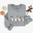 thumbnail image 4 of Womens Sweatshirts Halloween Sweatshirts Printed Round Neck Long Sleeved Sweatshirts Gray M, 4 of 4