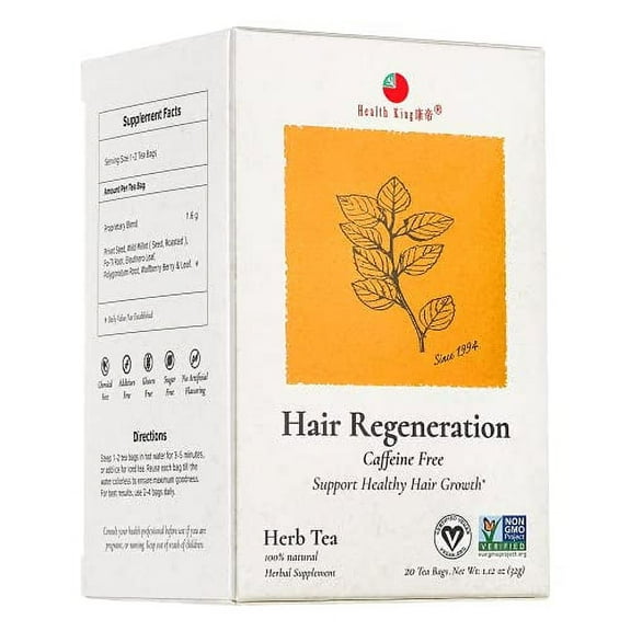 Health King Hair Regeneration Herb Tea, Teabags, 20 Count
