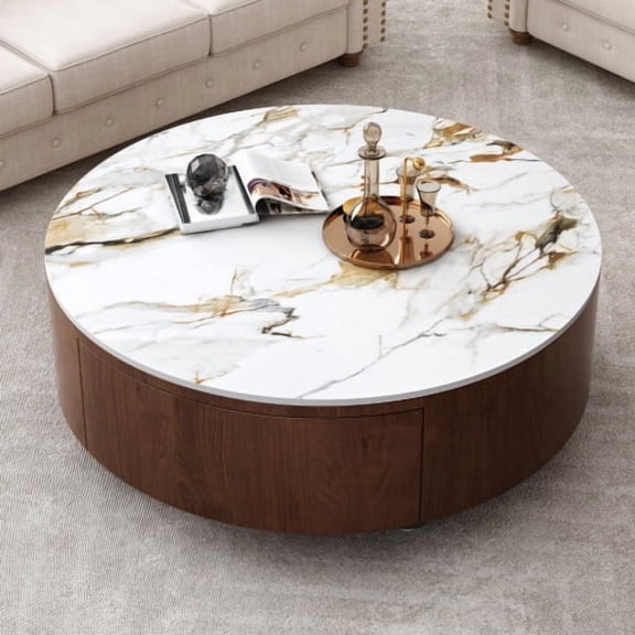 Oval Oblong Coffee Table for Living Room,Handcraft Rustic Corner Coffee Table Nature Wood with Relief Sturdy Pedestal for Apartmen,Side Table Centre Table,Nature Wood Color