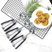 Cookie Scoop Set, 3 Pcs Ice Cream Scoop,18/8 Stainless Steel Cookie Scoop for Baking, Ice Cream Scooper with Trigger Release with Non-Slip Grip