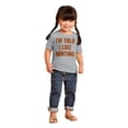 thumbnail image 2 of I'm Told I Like Hunting Funny Babies Toddler Boy Girl T Shirt Infant Toddler Brisco Brands 3T, 2 of 6