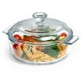 thumbnail image 2 of NUTRIUPS Glass Casserole Dish with Lid Oven Safe Covered Round Casserole Dish with Handles, Glass Microwave Bowls With Glass Lid Casserole Cookware (0.8L), 2 of 15