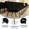 thumbnail image 5 of Flash Furniture 21''W Stacking Church Chair in Black Dot Patterned Fabric - Gold Vein Frame, 5 of 14