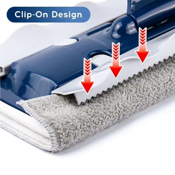 DSV Standard Professional Floor Mop with 3 Extra Microfiber Washable Pads,  Adjustable Pole, Dry & Wet Cleaning, for All Type of Surfaces, for