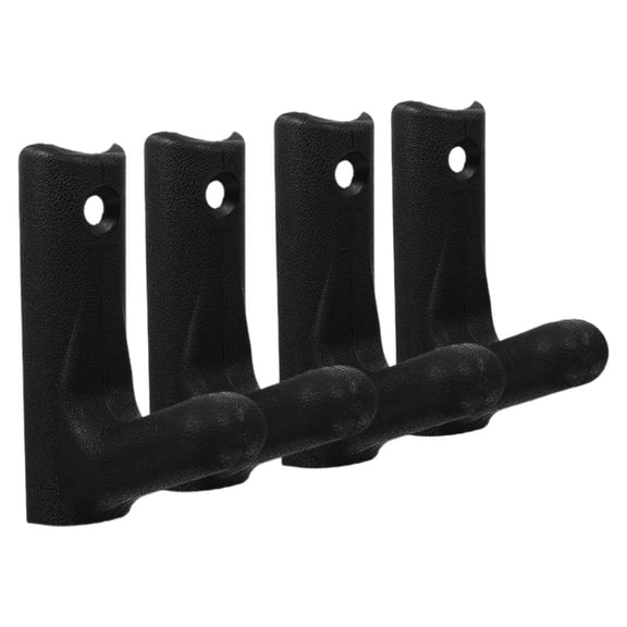 LOLIPPYY 4Pcs Barbell Storage Rack Wall Mounted Black Dumbbell Holder for Fitness Equipment