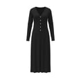 thumbnail image 4 of Long Cardigan Lightweight Knit Dusters Coat V Neck Button Up Sweater Dress Fall Outfits Women M, 4 of 4