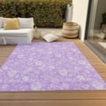 thumbnail image 6 of Addison Rugs Chantille Indoor/Outdoor Transitional Floral Lilac Washable Rectangle Rug, 2'6" x 3'10", 6 of 6