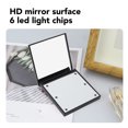 thumbnail image 4 of LED Lighted Travel Makeup Mirror, Double Sided 2X Magnification White Light Travel Makeup Mirror for Purse Pocket, 4 of 7