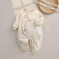 thumbnail image 2 of Mikilon Newborn Baby Boy Girl Fleece Romper Jumpsuit Cute Print Long Sleeve Thick Sweater Onesie Warm Winter Outfit Clothes, 2 of 5