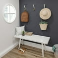 thumbnail image 4 of Plank+Beam Entryway Bench, Wooden End of Bed Bench for Bedroom, Hallway, Porch, 41.25”, Teal, 4 of 5