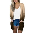 thumbnail image 2 of Pedort Women's Cardigan Sweater Women's Open Front Cable Knit Cardigan Khaki,S, 2 of 4