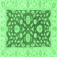 thumbnail image 1 of Ahgly Company Indoor Square Oriental Emerald Green Traditional Area Rugs, 5' Square, 1 of 4