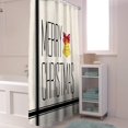 thumbnail image 4 of Christmas Shower Curtain Black Stripes Shower Curtains for Bathroom Decor Merry Christmas Bell for Christmas Decoration Bath Curtains Sets with Hooks Waterproof 72" W x 72" L, 4 of 6