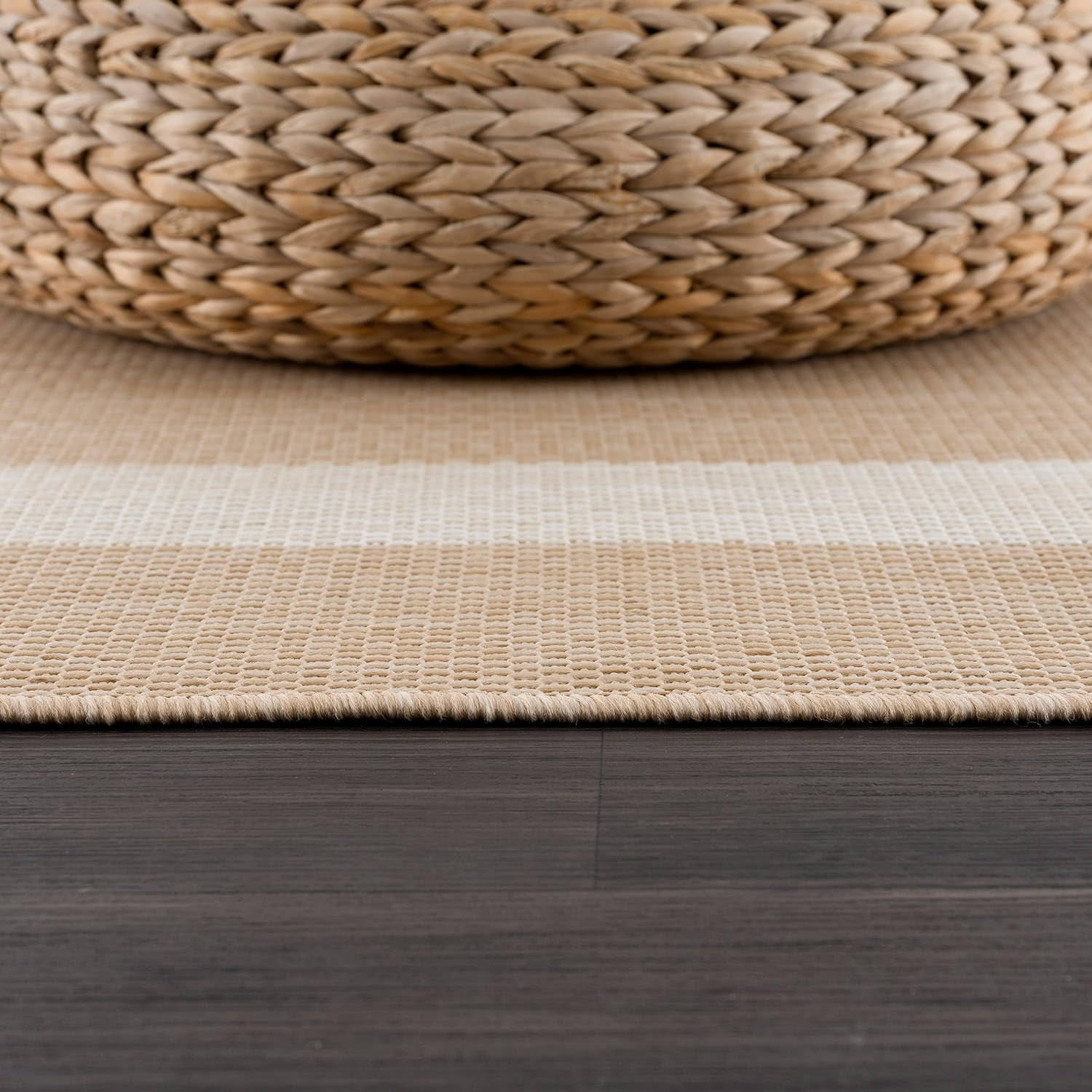 Outdoor Rug 5x7  Modern Outside Rugs For Patios Porches Waterproof Durable Washable Non-shedding Easy-to-clean Indoor Area Carpet (5 X 7 Bordered - Beige/white)