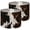 Brown/Black/White, variant on Linen Drum Lamp Shades Rustic Brown Farmhouse Highland Cow Long Curved Horns Shaggy 13" x 13" x 10" Lampshade for Table Lamps Floor Lamps Lamp Shade Replacement Easy Assembly Required