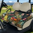 thumbnail image 3 of Psesaysky Golf Cart Seat Covers, Retro Golf Cart Seat Towel Blanket with Handle, Foldable, Soft, Suits EZGO, Yamaha, Club Car and Other 2-Seat Carts, 51"x 30.3", Tropical Flower Leaves, 3 of 8