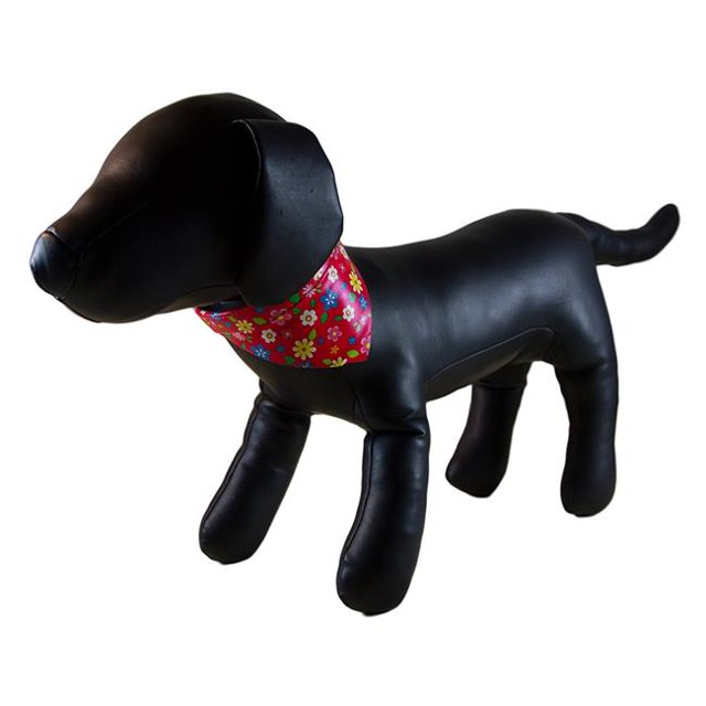 Collier Bandana Fleur pour Chien - Rouge&44; Extra Petit
