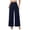 Dark Blue, variant on Women's High Waisted Wide Leg Pants Elegant Solid Loose Straight Trousers Casual Work Slacks