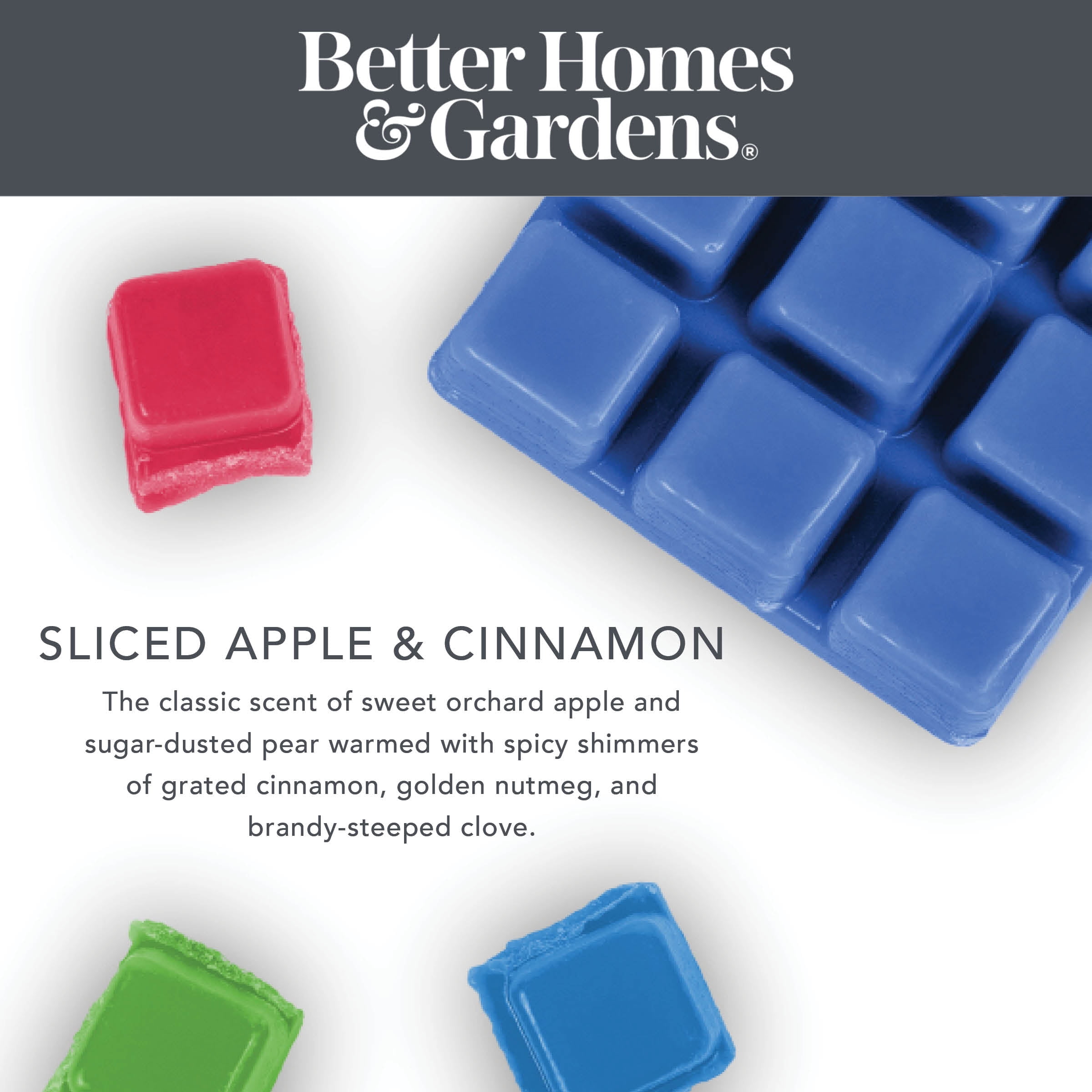 Better Homes & Gardens Sliced Apple Cinnamon Scented Wax Melts, 5 oz Value Size