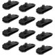 thumbnail image 1 of 12 piezas de juego de clips de bloqueo, clips de lona seguros multifunción para actividades de toldo de camping (negro), 1 of 5