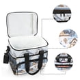 thumbnail image 6 of FORMRS Insulated Cooler Bag 24 Cans Capacity Soft Leakproof Lunch Box with Side Pockets, Winter Village, 6 of 7