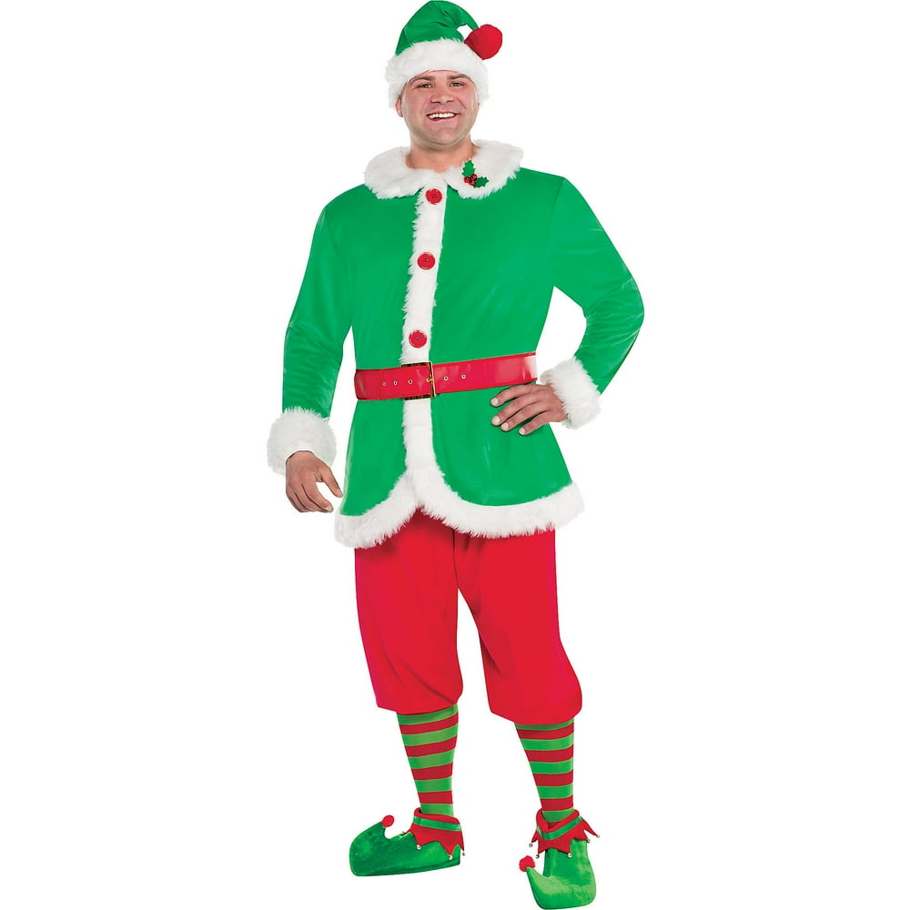 Party City Elf Costume for Men, Size Extra Large, Includes Accessories