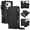 Black, variant on Lunvic Case for iPhone 18 Pro Max Compatible with MagSafe, Split 2-in-1 Magnetic PU Leather Flip Purse Cover with RFID Protected Card Pockets, Zipper Bill Slot, and Crossbody Strap, Apricot