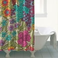 thumbnail image 4 of Waterproof Beautiful Colorful Floral Shower Curtain 72x72 Inch Boho Style Polyester Unique Shower Curtain for Bathroom Hotel Home Decor with 12 Plastic Hooks, 4 of 5