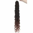 thumbnail image 2 of SEGO Goddess Faux Locs Crochet Hair Braids Synthetic Braiding Hair Deep Wave Curly Ends Locs Hair Extension Ombre New Style Fashion and Bouncy Dreadlocks Hairstyles, 2 of 7
