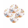 thumbnail image 7 of 15 Inch Round Placemats Set of 4, Thanksgiving Fall Non Slip Heat Insulation PP Table Mats, Orange Blue Pumpkin Maple Leaf Washable Place Mats for Kitchen Dining Party Table Decor, 7 of 7