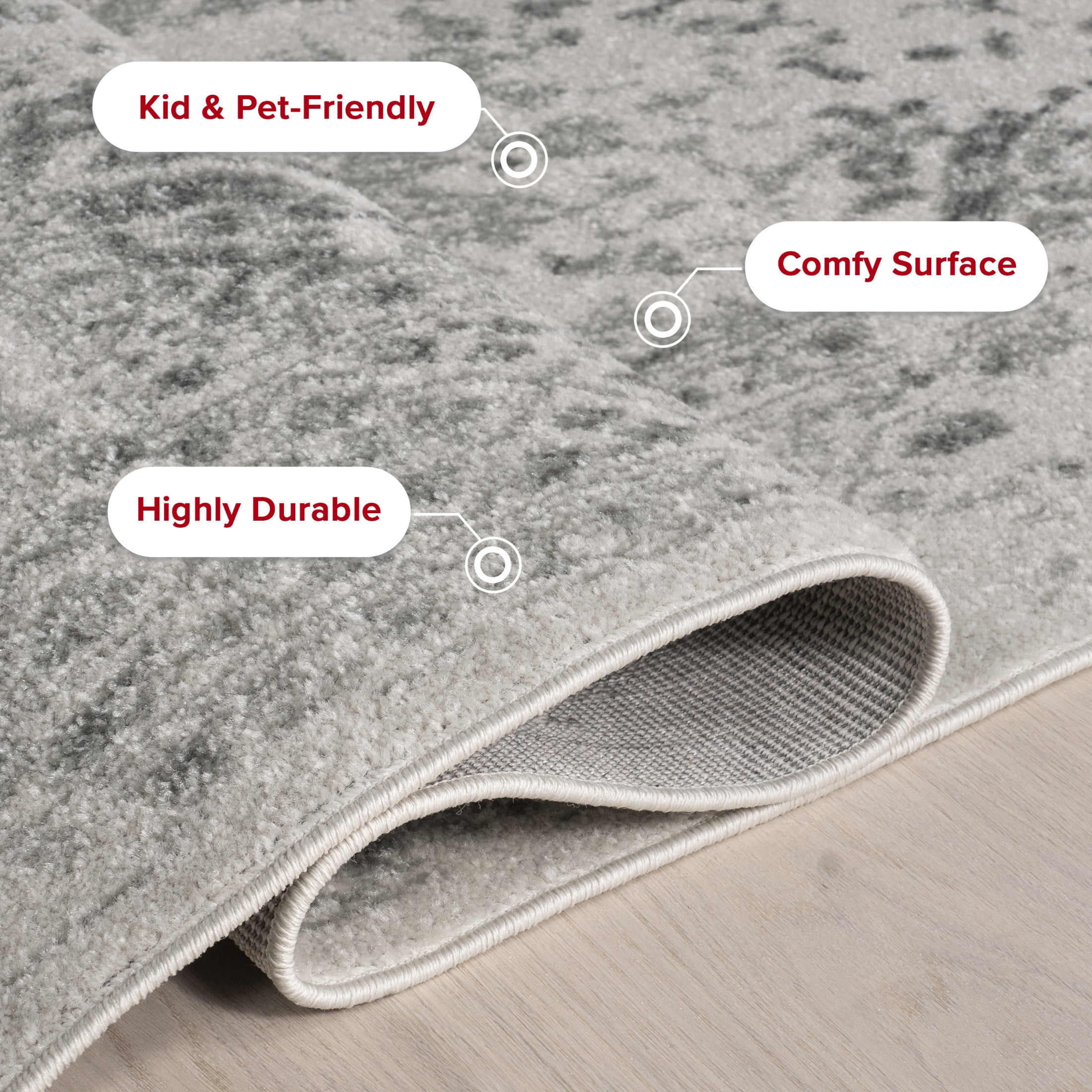 nuLOOM Odell Faded Vintage Area Rug, 2' 6" x 14', Runner, Odell Ivory