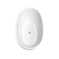 thumbnail image 3 of Juno 59 Inch Freestanding Bathtub in Matte White with Polished Chrome Drain and Overflow Trim, 3 of 5