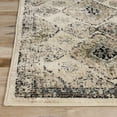 thumbnail image 5 of Superior Mayfair Distressed Damask Indoor Runner Rug, 2' 7" x 8', Ivory, 5 of 7