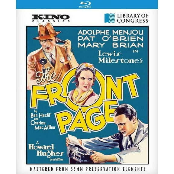 The Front Page (Blu-ray), Kino Classics, Comedy