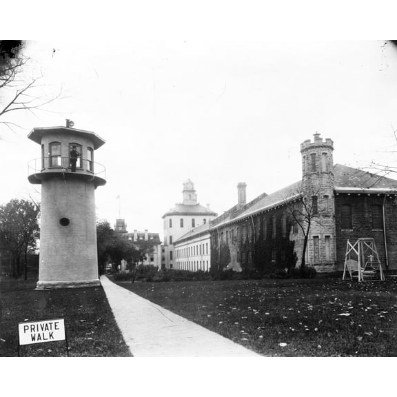 Print: State Prison (Exterior), Jackson, Michigan, circa 1915