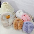 thumbnail image 3 of Solid Color Elastic Non-slip Cute Unisex Earmuffs Winter Soft Thickened Plush Headband Ear Warmer, 3 of 4