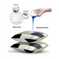 thumbnail image 5 of Waterproof Outdoor Throw Pillows with Inserts 18"x18" Set of 2,Sage Green Black Grey Soft Decorative Pillowcases for Bedroom,Modern Irregular Geometric Abstract Pillow Covers for Sofa Living Room, 5 of 8
