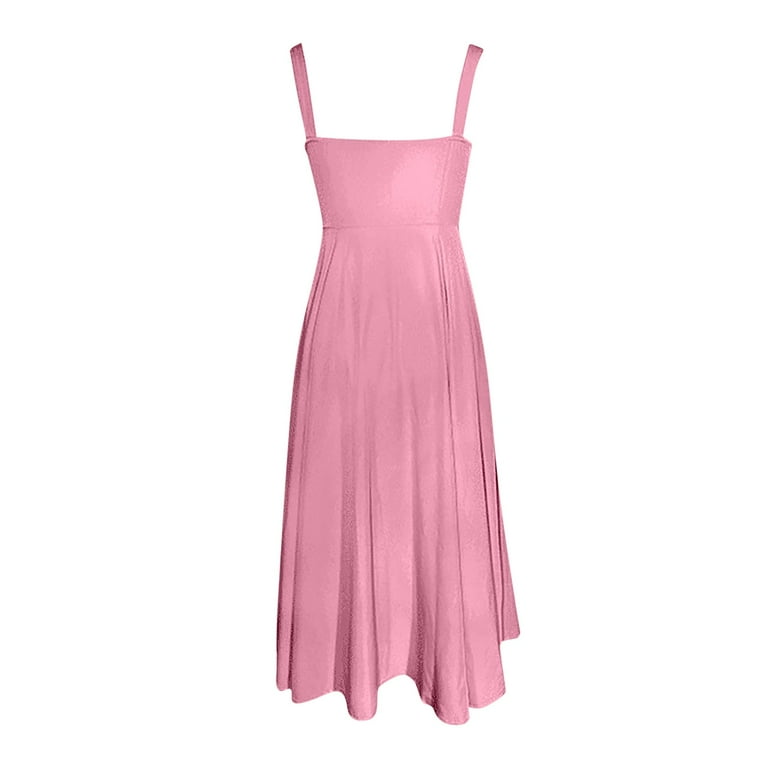 MuXiKeJi Women's Summer Corset Midi Dress Summer Casual Spaghetti Strap  Lace Up Flowy Milkmaid Dresses A-Line Boho Sundress Plus Size Dresses  Pink-03,XL - Walmart.com