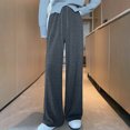 thumbnail image 4 of ABATAB Womens Wide Leg Sweatpants High Waisted Baggy Lounge Pants Drawstring Casual Athletic Joggers Trousers with Pockets, 4 of 5
