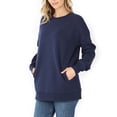 thumbnail image 2 of KOGMO Women's Round Neck Basic Long Sweater with Pockets, 2 of 3