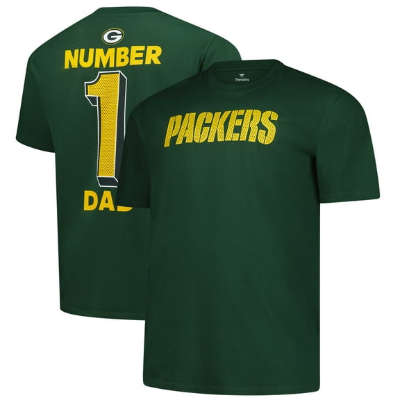 Men's-Fanatics  Green Green Bay Packers Big & Tall Number One Dad T-Shirt