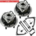 thumbnail image 2 of MotorbyMotor (4WD) Suspension Kit Front Wheel Bearing and Hub Assembly with 5 Lugs and Upper Control Arms Fits for 2002-2005 Dodge Ram 1500 Suspension Lower Ball Joints w/4-Wheel ABS, 2 of 8