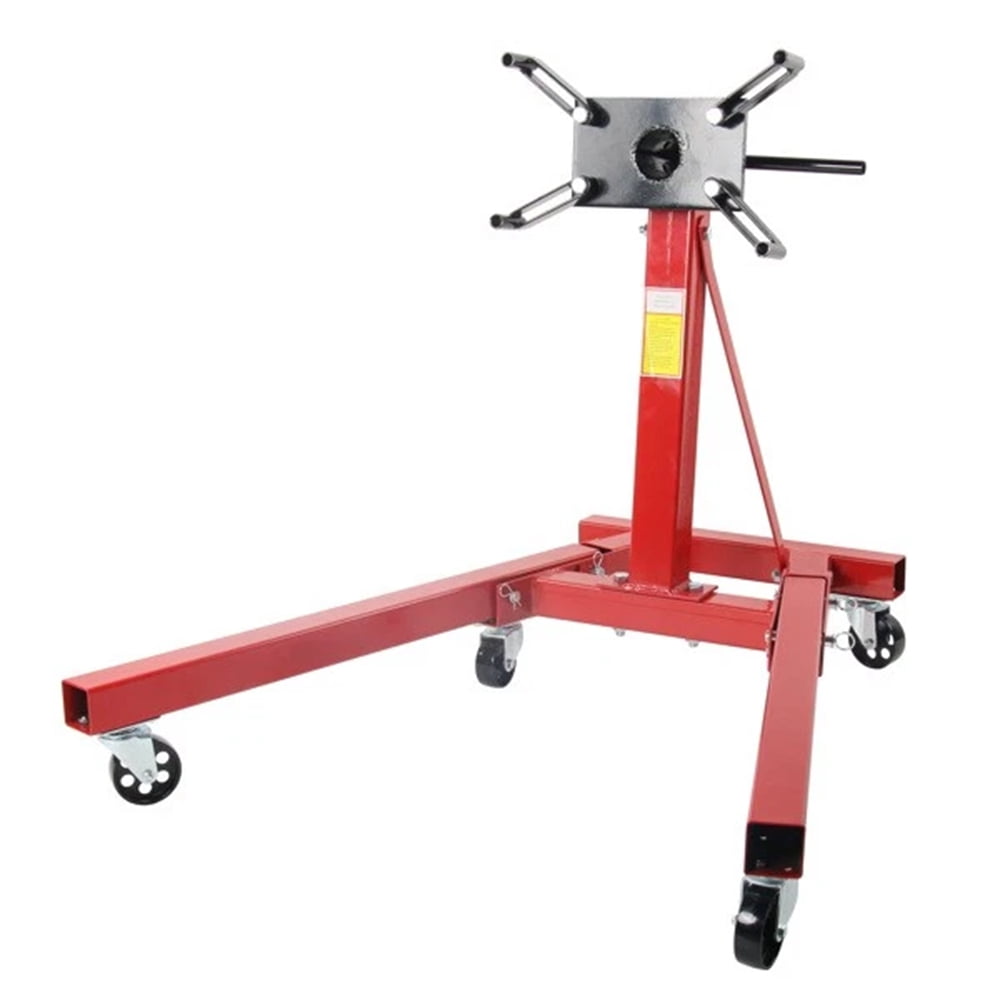 Panlongic Red Engine Stand, 2000 LBS Capacity Steel Construction 360° Swivel Universal Fit for Engine Repair & Maintenance