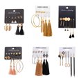 thumbnail image 1 of 33 pares/5 juegos de pendientes triangulares estilo bohemio con borlas, colgantes con forma de estrella para mujer, diseño aleatorio, 1 of 5